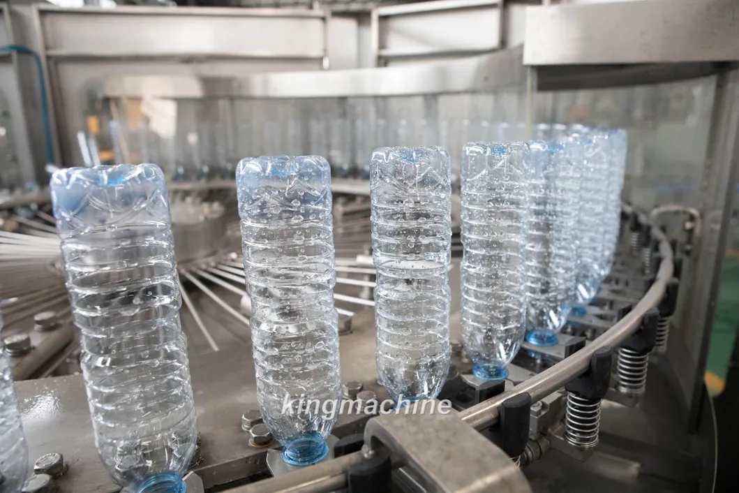 Complete Production Line for Filling Plastic Bottle Drinking Water Capacity 0, 75 Litre Packing with Plastic Packs Each Pack Contains 20 Bottles