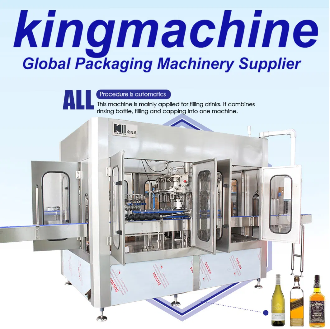 Automatic Professional Manufacture Vacuum Pump Glass Bottle Filling Machine for Wine