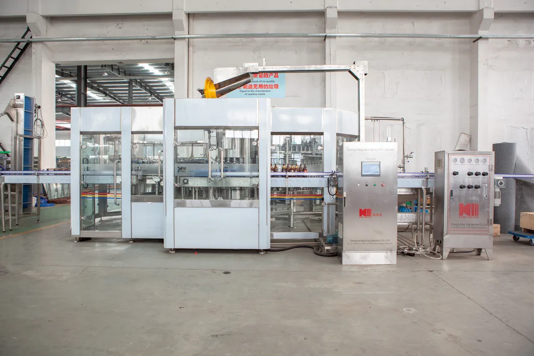 Carbonated (Beer, sparling drinks) Washing Filling Capping- Labelling Machine