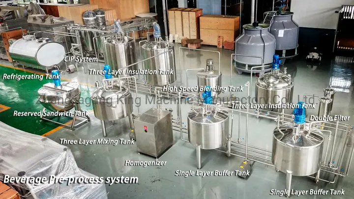 Double Filter Beverage Stainless Steel Mixing Tank Juice Processing Tank